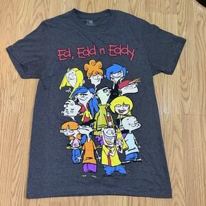 Cartoon Network Ed Edd n Eddy All Characters Graphic Gray T-Shirt Womens S